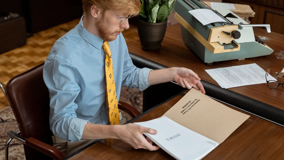 Reviewing an official company record, similar to the limited public access this register allows on payment of a fee
