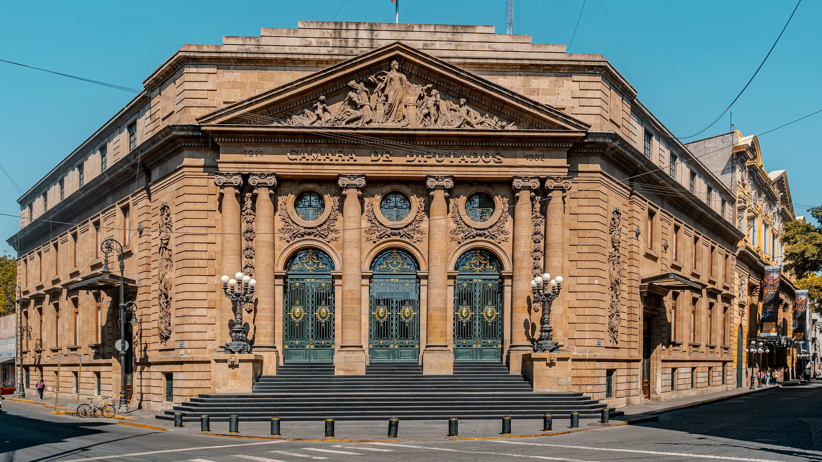 Facade of a historic Italian institutional building