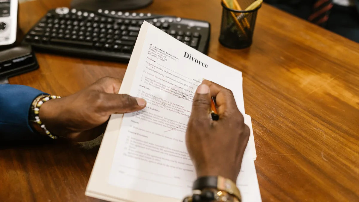 A piece of official correspondence on a desk, the kind of document a registered office must be able to receive and act on